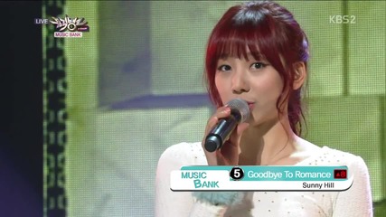 130104 Sunny Hill - Goodbye To Romance @ Music Bank