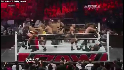 20 мъже Batlle royal за определянето на претендент за Usa title Raw 12 август 2013