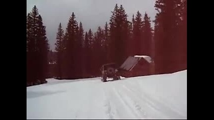 Pinzgauer with Mattracks on snow 