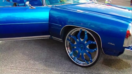 Kandy Blue 73 Vert 26's Forgiatos & Green Donk 26's Asanti (east Coast Ryders_ 99 Jamz Carshow 2012)
