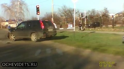 Ето как руски автоджигит завърши бясното си каране !