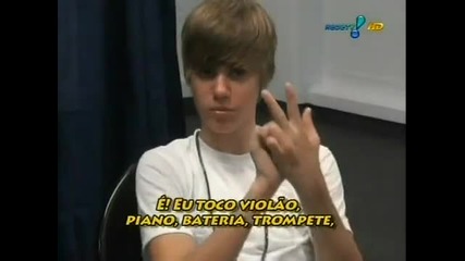 Justin Bieber: Brazilian Interview [funny]