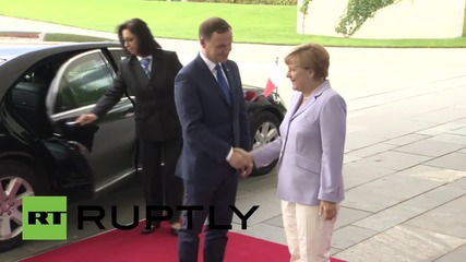 Germany: Polish President Duda meets Merkel in Berlin