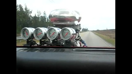 Зверско ускорение на 1971 Camaro Blown 468ci