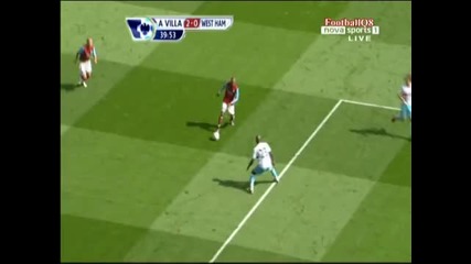 Aston Villa Vs West Ham 2 - 0 Goal By Petrov Epl 2010 