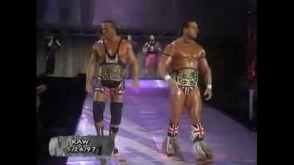 Шон Майкълс и Стив Остин срещу Британският Булдог и Оуен Харт (tag Team Championship) 5 26 1997