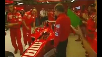 Последната обиколка на Шумахер с Ферари