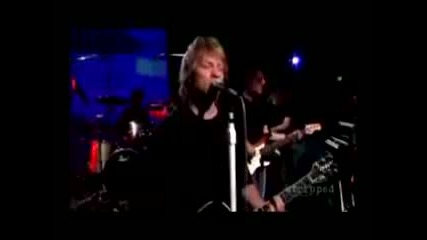 Bon Jovi You Wanna Make A Memory Live Stripped 2007 