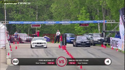 Ford Mustang Gt vs Bmw M3 E92 Ess Vt2 650