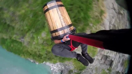 100 Процента Адреналин ! - Extreme Bungy Jumping with Cliff Jump Shenanigans! New Zealand in 4k!