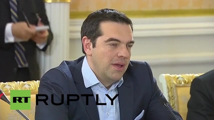 Russia: Tsipras meets Medvedev, praises Greek-Russian "brotherhood"