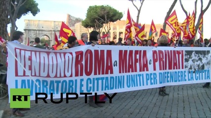 Italy: Striking transport workers bring Rome to standstill