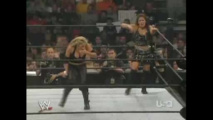 Trish & Candice vs Mickie James & Victoria Ref.torrie [07.31.06]