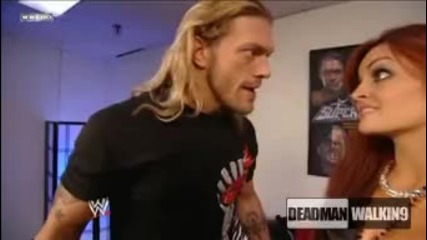 Chris Jericho,  Edge and Maria Backstage: Where is Teddy Long?! : D