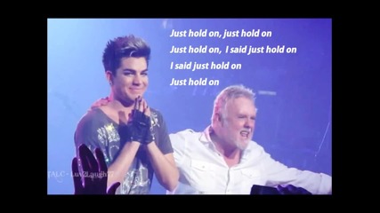 Hd Hold On Lyrics On Screen Adam Lambert (improved)