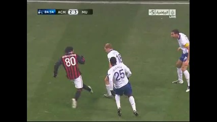 Hq Прекрасен гол на Зеедорф Milan vs Manchester United 2:3