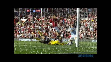 Manchester United vs Manchester City - гол на Bellamy 3:3