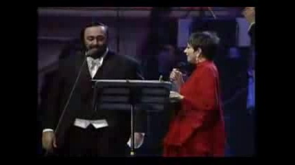 Luciano Pavarotti with Liza Minelli - New York, New York