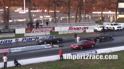 Toyota Supra vs Chevrolet Caprice Drag 