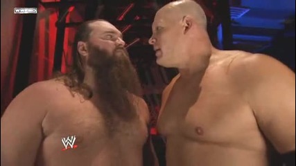 Smackdown 11.12.09. Kane and Mike Knox backstage