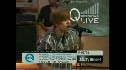 Justin Bieber on Qvc singing _u Smile_ 3.12.10