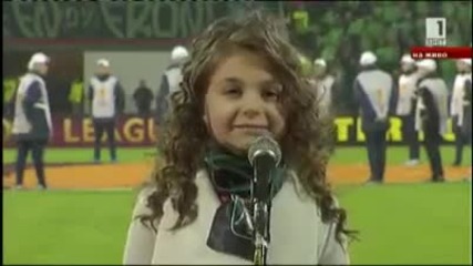 Настръхващо!!! Крисия Тодорова - Химна на Република България пред 42 000 зрители