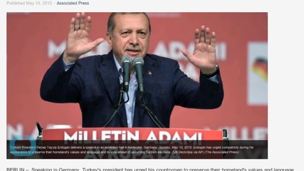 Turkey's Erdogan Feted at Rally in Germany, Urges Compatriots to Vote Ahead of Election
