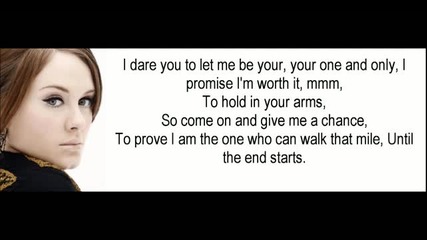 Adele One and Only Lyrics Hd 1080p