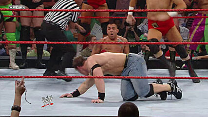 John Cena & Randy Orton vs. Raw roster – 17-on-2 Handicap Elimination Match: Raw, March 17, 2008 (Full Match)