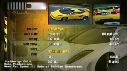 Need For Speed 2 Soundtrack Italdesign Cala