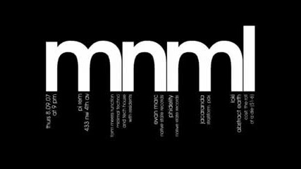 - = mnml House = -