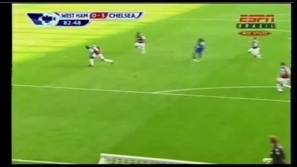 11.09.2010 Уест Хям 0 - 3 Челси втори гол на Есиен