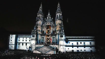 Светлинно шоу на катедралата в Испания Сантяго