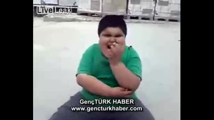 Fat kid with creepy laugh
