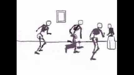 Skeleton Aikido Fight