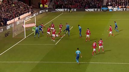 Нотингам - Арсенал 2:1 /първо полувреме/