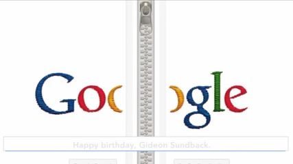 24/04/2012 Gideon Sundback Google Doodle