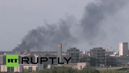 Germany: Smoke billows from reported refugee housing centre in Berlin
