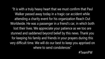 Paul Walker R.i.p