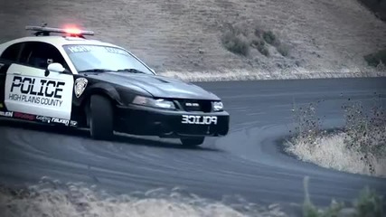 Police Mustang vs 2 Ghost Rider Chase