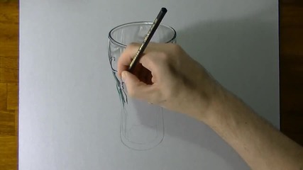 Реалистично рисуване на чаша от Кока-кола!