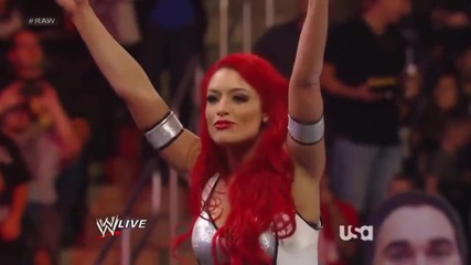 Eva Marie, Jojo & Natalya vs. Aksana, Alicia Fox & Rosa Mendes (първият мач на Eva Marie)