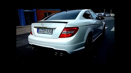Mercedes C 63 Amg Coupe white - Walkaround and Sound [hd]