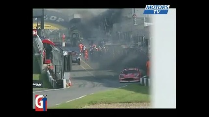 Deuxieme incendie Gt anglais Donington Park 2008 