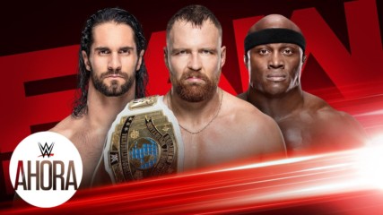 Seth Rollins, Dean Ambrose y Bobby Lashley en lucha de triple amenaza, Ene 14, 2019