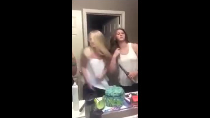Oops Girl Grabs Hot Curling Iron While Jamming Out