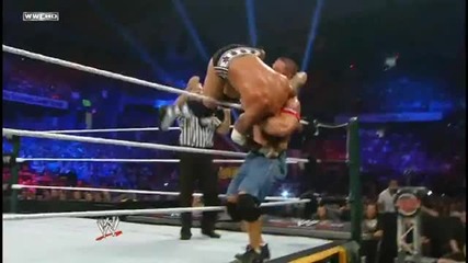 John Cena Suplexes Cm Punk to the outside