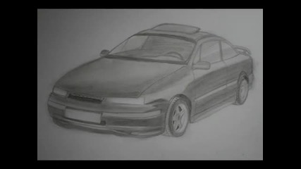 Drawing Opel Calibra Zeichnung No.2 