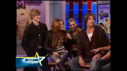 Youtube - miley cyruslucas tillemily osmentand billy ray cyrus on access hollywood