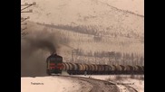 Руски товарен влак начело с - 3te10m - 1222